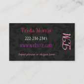 Rosa Maskenbildner-Bürsten-Pulver-Visitenkarte Visitenkarte (Rückseite)