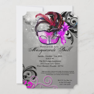 Rosa Masquerade Ball Maske Kostüm Halloween Teil Einladung