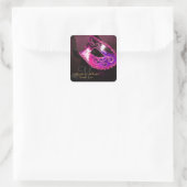 Rosa Masquerade Elegante Monogram Sticker (Tasche)