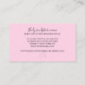 Rosa Massage Körperpflege Frau Bräune Visitenkarte (Rückseite)