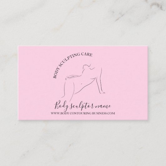 Rosa Massage Körperpflege Frau Bräune Visitenkarte (Vorderseite)