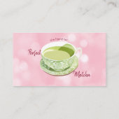 Rosa Matcha Wasserfarbe Brautparty Rezept Begleitkarte (Rückseite)