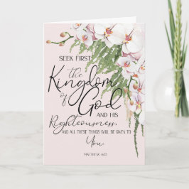 Rosa Matthew 6:33 Seek the Kingdom of God Card Karte