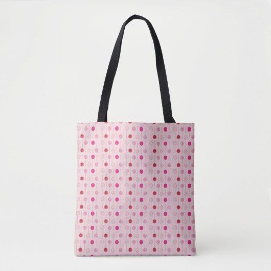 Rosa Mattiert Cake Pop Pop Sprinkles Print Tasche (Vorderseite)