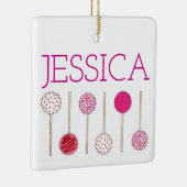 Rosa Mattiert Cake Pops Baker Feinschmecker Keramikornament (Rechts)