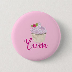 Rosa Mattiert Cupcake Yum! Button