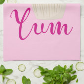 Rosa Mattiert Cupcake Yum! Handtuch (Gefaltet)