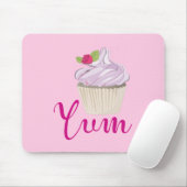 Rosa Mattiert Cupcake Yum! Mousepad (Mit Mouse)