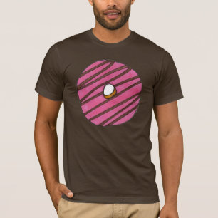 Rosa Mattiert Donut Doughnut Donuts Erdbeere T-Shi T-Shirt