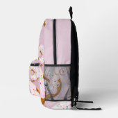 Rosa Mattierte Donuts mit Sprinklermuster Bedruckter Rucksack (Rechts)