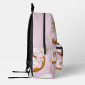 Rosa Mattierte Donuts mit Sprinklermuster Bedruckter Rucksack (Links)