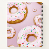Rosa Mattierte Donuts mit Sprinklermuster Notizblock (Rückseite)
