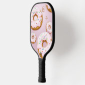 Rosa Mattierte Donuts mit Sprinklermuster Pickleball Schläger (Links)