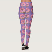 Rosa Mattierte Sprinklen Donut Doughnut Junk Food Leggings (Rückseite)