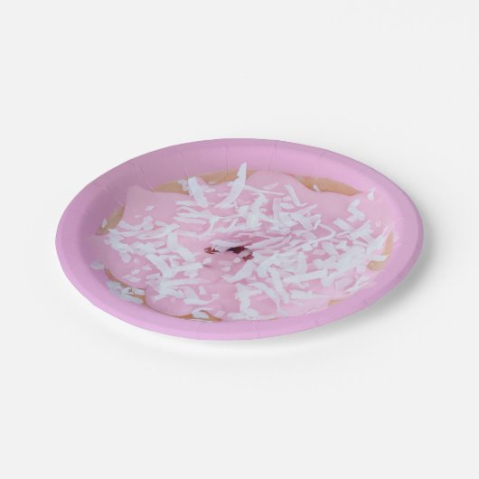 Rosa mattierte Sprinkplatte niedliche Papiertüte Pappteller (Schrägansicht)