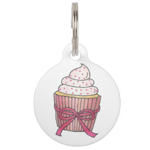 Rosa Mattierter Cupcake Sprinkles Bow Cake Feinsch Tiermarke