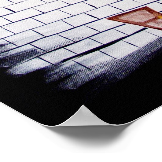 Rosa Mauer 20 x 28 Poster (Ecke)