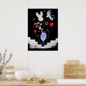 Rosa Mauer 20 x 28 Poster (Küche)