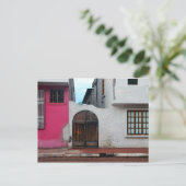 Rosa Mauer, gekrönte Türen, Galapagos Inseln Postkarte (Stehend Vorderseite)