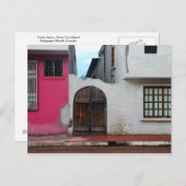 Rosa Mauer, gekrönte Türen, Galapagos Inseln Postkarte (Vorne/Hinten)