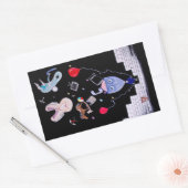 Rosa Mauer Rechteckiger Aufkleber (Umschlag)