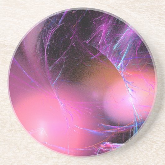 Rosa Mauern in Bewegung Sandstein Untersetzer (Vorne)