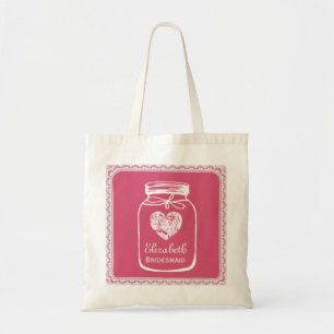 Rosa Maurer-Glas-Hochzeits-Taschen-Tasche Tragetasche