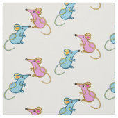 Rosa Maus, blaue Maus Stoff (Muster)