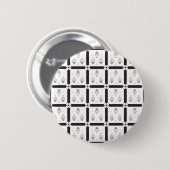 Rosa Maus Nahtloses Muster - Niedliche Dekoration Button (Vorne & Hinten)