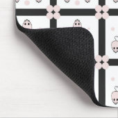 Rosa Maus Nahtloses Muster - Niedliche Dekoration Mousepad (Ecke)