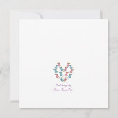 Rosa Mäuse, blaue Mäuse Dankeskarte (Rückseite)