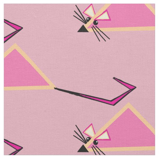 Rosa Mäuse Stoff (Nahaufnahme)