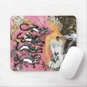 Rosa Mausunterlage Collage Mousepad (Mit Mouse)