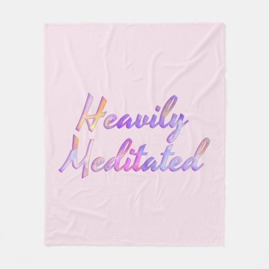 Rosa Mauve Aqua Blue Fleecedecke (Vorderseite)