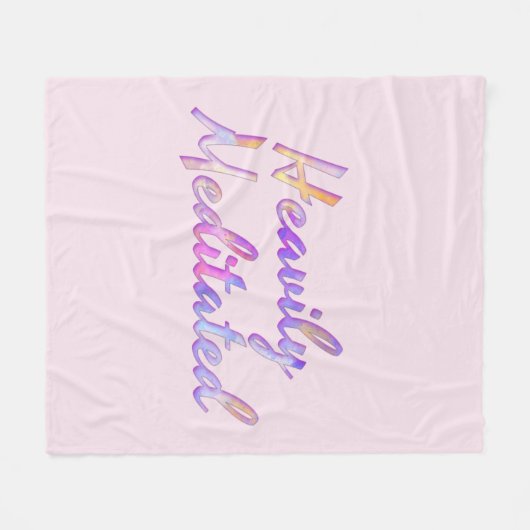 Rosa Mauve Aqua Blue Fleecedecke (Vorderseite (Horizontal))