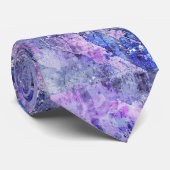 Rosa Mauve Blau Lila Abstrakte Farbe Kunst, Dichtu Krawatte (Gerollt)