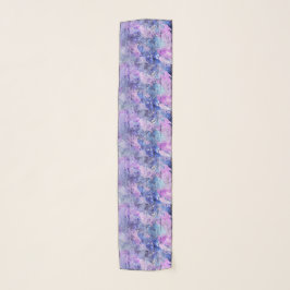 Rosa Mauve Blau Lila Abstrakte Wasserfarbe Kunst,  Schal