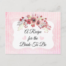 Rosa Mauve Corve Blush Pink Rezeptkarte Postkarte