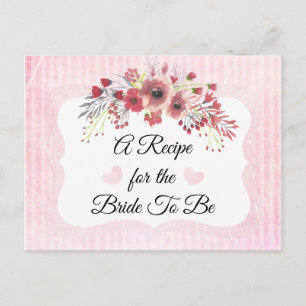 Rosa Mauve Corve Blush Pink Rezeptkarte Postkarte