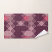 rosa, mauve, geometrisch rosa badhandtuch set (Handtuch)