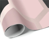 Rosa Mauve Rose Gold Geometry Honeycomb Hexagon Geschenkpapier (Rolleneckpunkt)