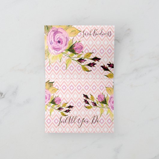 Rosa Mauve und Lila Karte (Innenseite)