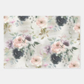 Rosa Mauve und schwarze Pflaumen Geschenkpapier Set (Vorderseite 3)