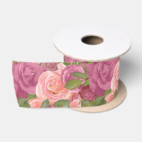 Rosa | Mauve Watercolor Rose Blumenmuster