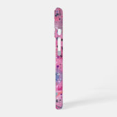 Rosa maximalistische abstrakte Kunst  iPhone 16 Hülle (Linke Seite)