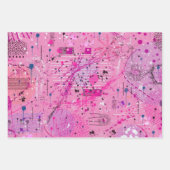Rosa Maximalistischer Abstract: Himbeer-Sundae Geschenkpapier Set (Vorderseite 3)
