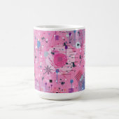 Rosa maximalistischer abstrakter Kunst Kaffeetasse (Mittel)