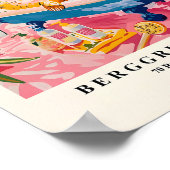 Rosa Maximalistisches Dekor, Siegel in der Badewan Poster (Ecke)