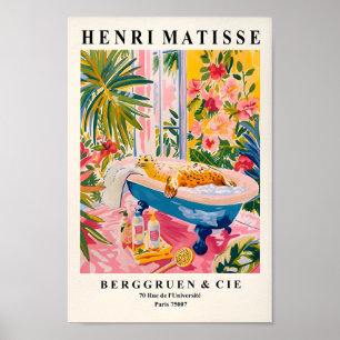 Rosa Maximalistisches Dekor, Siegel in der Badewan Poster