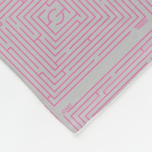 Rosa Maze Fleecedecke (Ecke)